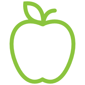 an icon of a green apple