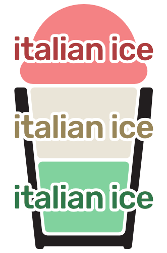 an icon showing three layers of italian ice